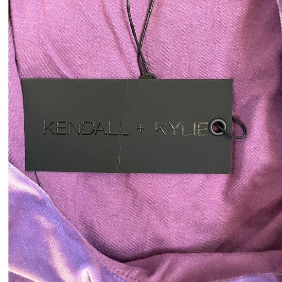 New Kendall & Kylie Velvet Purple Aqua Front Tie Top Plus Size 2X - Picture 6 of 6